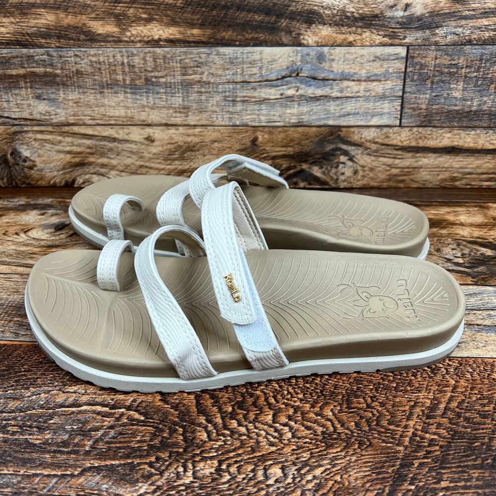 KuaiLu Beige Orthotic Slip On Slide Sandals Women's 9.5 Cushion Summer Shoes - Picture 2 of 8